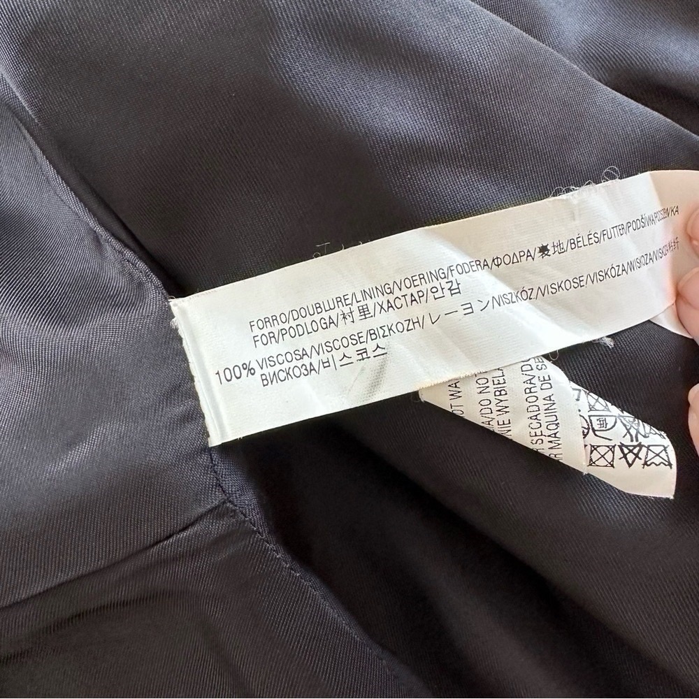Zara Short Coat With Gold Metallic Buttons Black - Picture 8 of 12